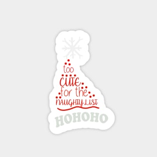 Christmas calligraphy Santa hat Sticker